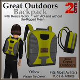 Great Outdoors Backpack [2cute] Yellow