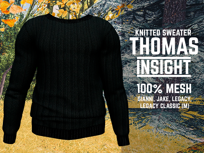 [INSIGHT] Knitted sweater THOMAS BLACK