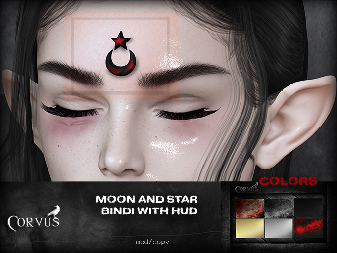 Corvus : Moon and Star Bindi with Hud