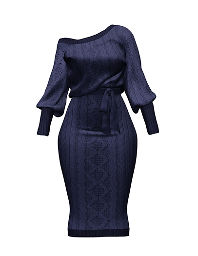 *Just BECAUSE* Reagan Dress - 10Navy - Maitreya, Legacy, eBody Reborn, and Kupra