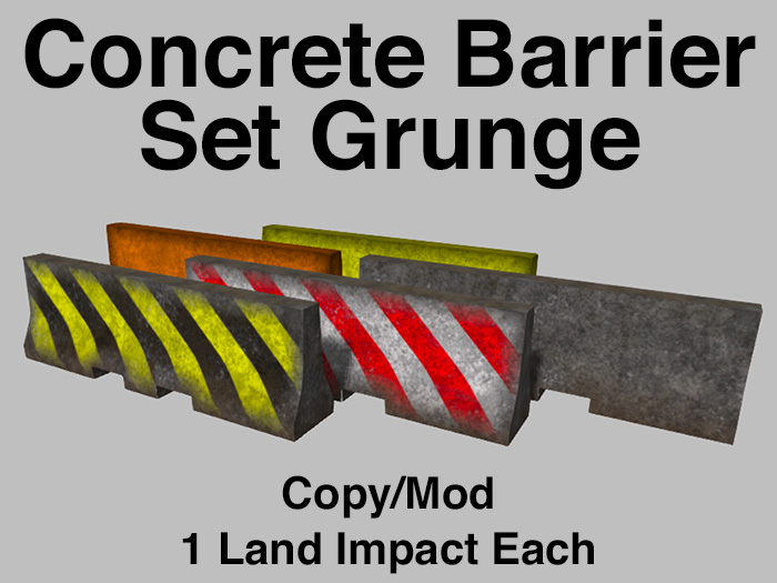 Concrete Barrier Set Grunge