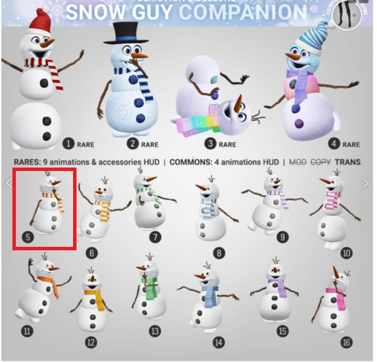 5. SEmotion Libellune Snow Guy Animesh
