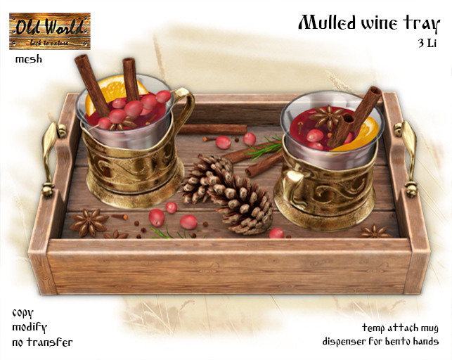 Mulled wine tray v1 -  Old World - Medieval / Rustic