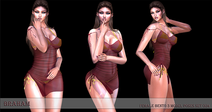 Braham Female Model 3 Poses Set 004