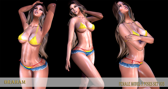 Braham Female Model 3 Poses Set 005