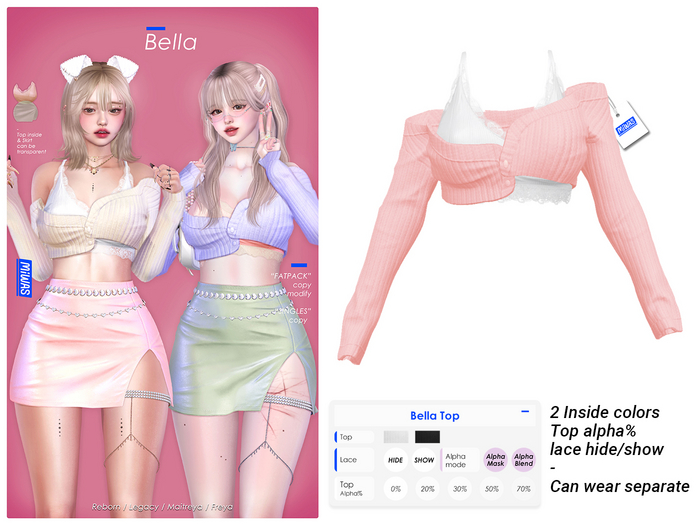 MIWAS / Bella Top #Pink
