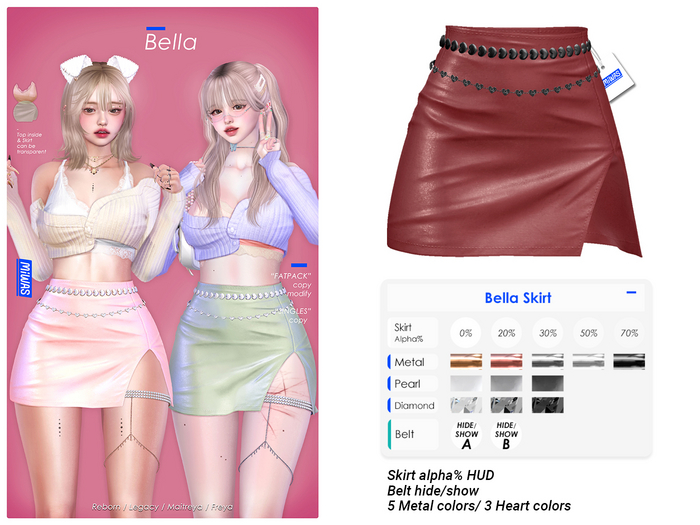 MIWAS / Bella Skirt #Red