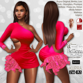 Party Dress Crimson: Belleza Venus Isis Freya, Kupra, eBody, Maitreya, Legacy, Slink Hourglass Physique, Tonic Curvy Fin