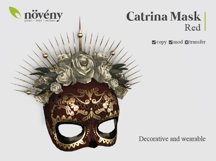 Noveny - Catrina Mask - Red
