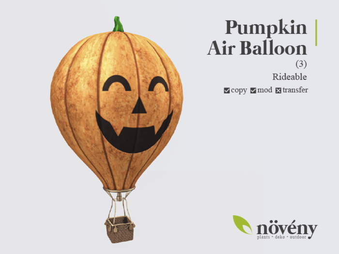 Noveny - Pumpkin Air Balloon - (3) Rideable