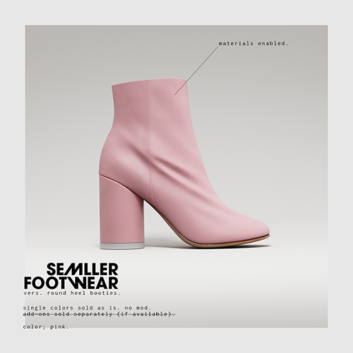 Semller - Round Heel Booties Pink (add)