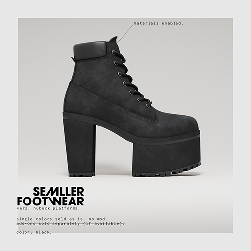 Semller - Nubuck Platforms Black (add)
