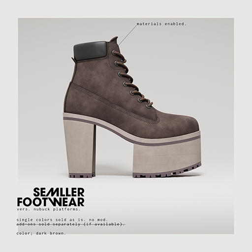 Semller - Nubuck Platforms Dark Brown (add)