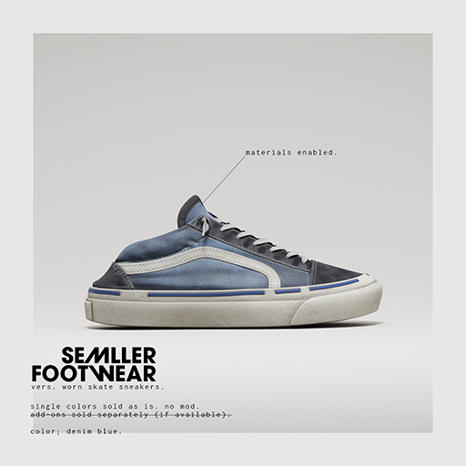 Semller - Worn Skate Sneakers Denim Blue (add)