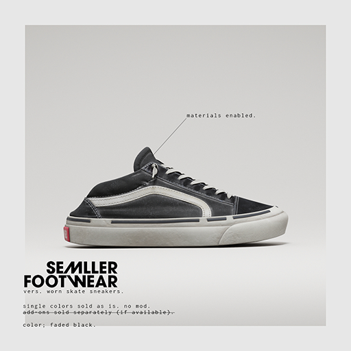 Semller - Worn Skate Sneakers Faded Black (add)