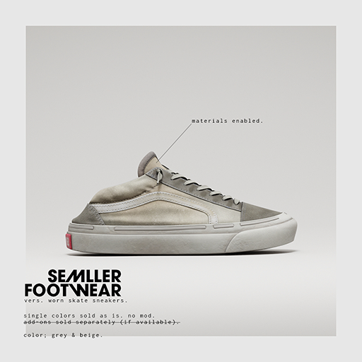 Semller - Worn Skate Sneakers Cream & Beige (add)