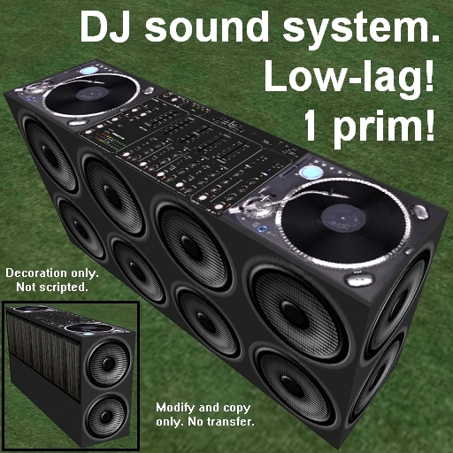 DJ booth 1 prim low lag