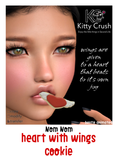 Kitty Crush - Heart Cookie with wings