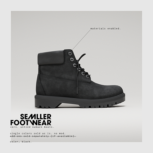 Semller - Untied Nubuck Boots Black (add)