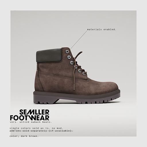 Semller - Untied Nubuck Boots Dark Brown (add)