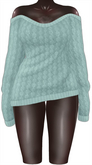 Kaithleen's Oversized Sweater - Aqua