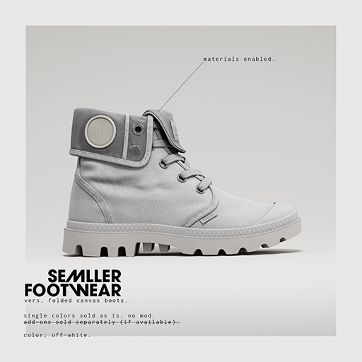 Semller - Folded Canvas Boots Off-White (add)