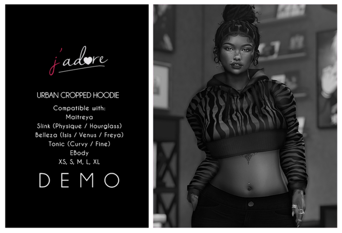 [J'Adore] Urban Cropped Hoodie - DEMO