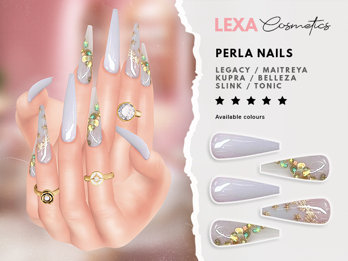 Lexa - Perla Coffin Nails 