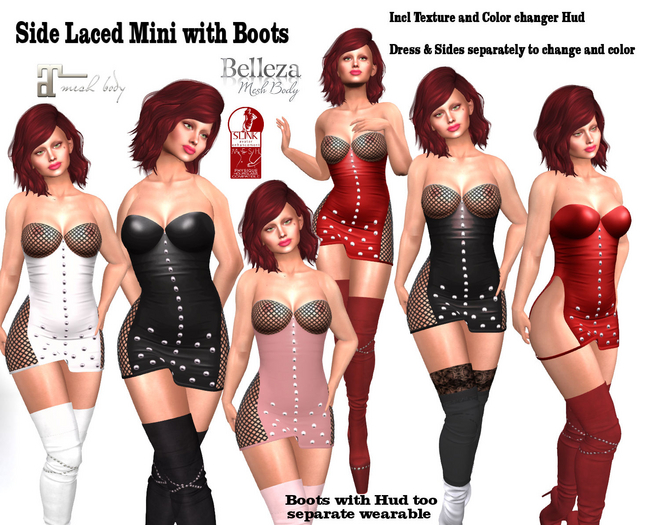 Side Laced Mini with Boots