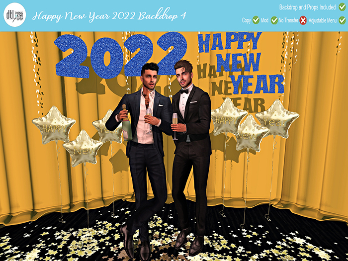 DTL Happy New Year 2022 Backdrop 4 BOX