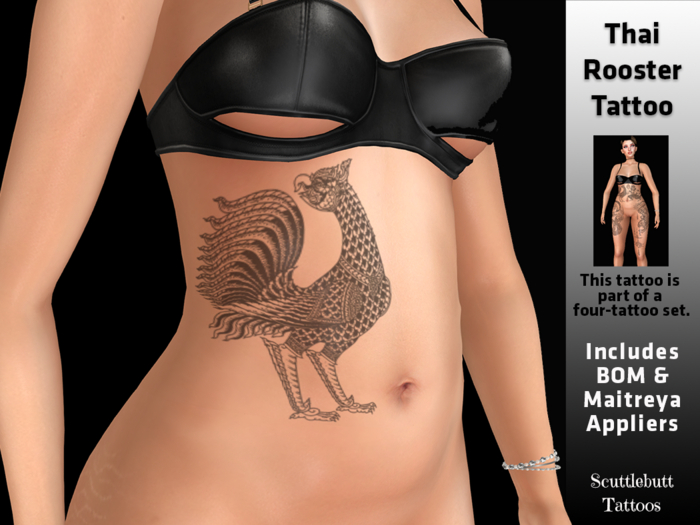 .::Scuttlebutt::. Thai Rooster Tattoo