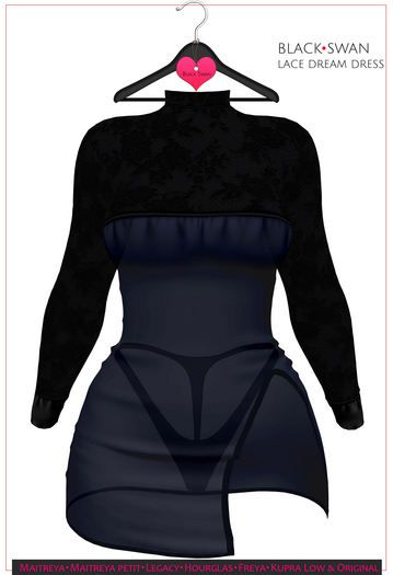 Lace dream dress - 3 sheer options - dark blue