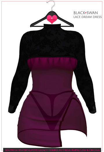 Lace dream dress - 3 sheer options - pink