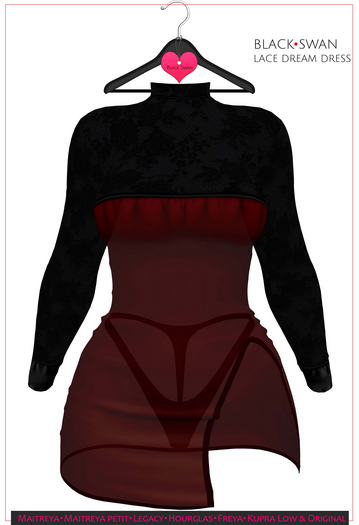 Lace dream dress - 3 sheer options - red