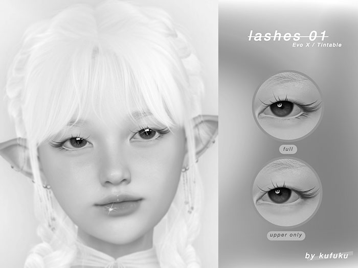 Kufuku - Lashes01  / EVO X / Tintable / DEMO