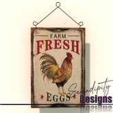 Serendipity Designs - Goshen Farm Fresh Eggs Tin Sign