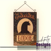 Serendipity Designs - Black Bear Lodge Tin Sign