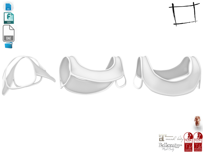 Dae Obj FBX For Female Chest Plate Maitreya, Slink (Physique,Hourglass), Belleza, Legacy