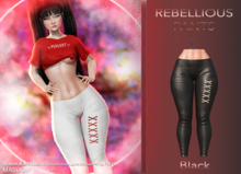 [[ Masoom ]] Rebellious Pants Black - Ebody Reborn, Kupra, Legacy, Legacy Perky, Lara, Lara Petite, Freya