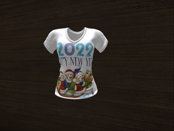 Woman T-Shirts Happy New Years 2022 Snowman - 2