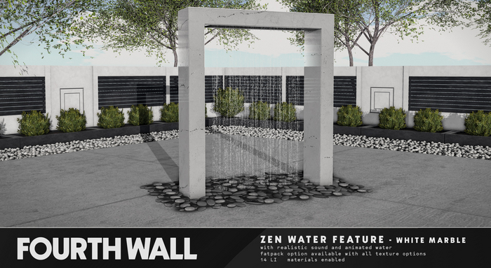 [FOURTH WALL] Zen Water Feature - White Marble [Add Me]