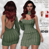 Sweater Dress Green: Belleza Venus Isis Freya, Kupra, Maitreya, Legacy, Slink Hourglass Physique