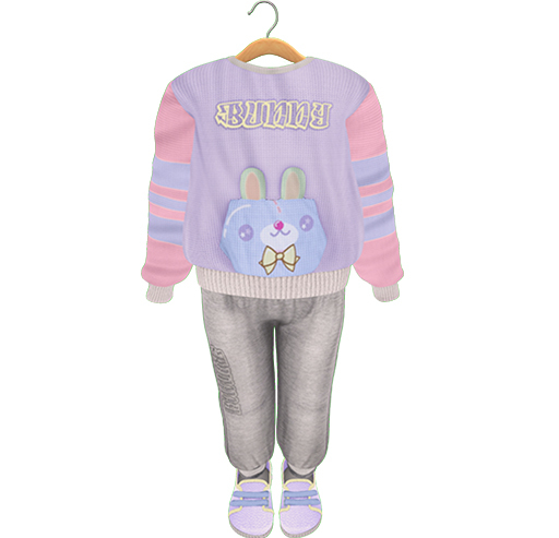 * {.:Little Stars.:} * Bunny Sweats - Purple {Youth Fitted} Add
