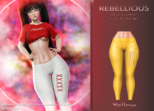 [[ Masoom ]] Rebellious Pants Yellow Ebody Reborn, Kupra, Legacy, Legacy Perky, Lara, Lara Petite, Freya