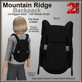 Mountain Ridge Backpack [2cute] Black