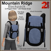 Mountain Ridge Backpack [2cute] Black-Periwinkle