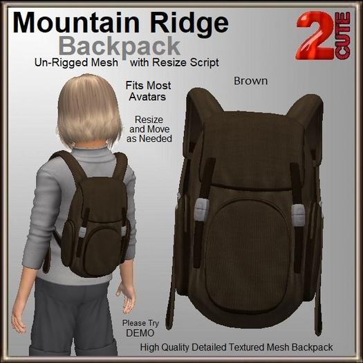Mountain Ridge Backpack [2cute] Brown