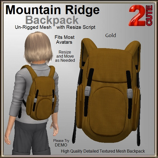 Mountain Ridge Backpack [2cute] Gold