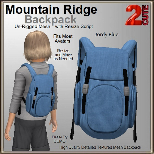 Mountain Ridge Backpack [2cute] Jordy Blue