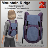 Mountain Ridge Backpack [2cute] Lavender-Periwinkle